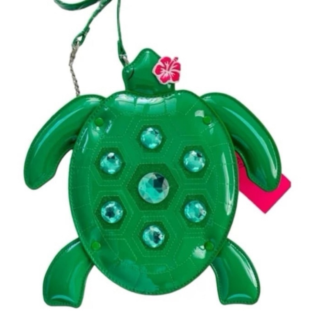 Betsey Johnson Green Sea Turtle XOShelly Crossbody Bag NWT